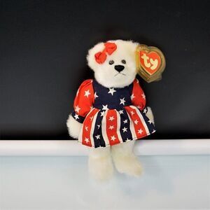 Ty Beanie Babies Franny Retired Plush Toy Hurray For USA 1993 Attic Treasures